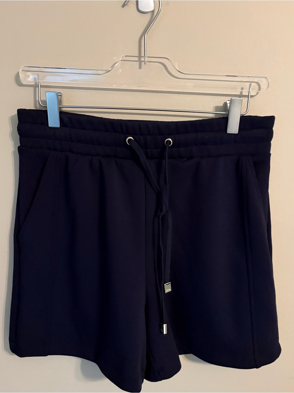 Elie Tahari Navy Drawstring Lounge Shorts | Women's Sz SM